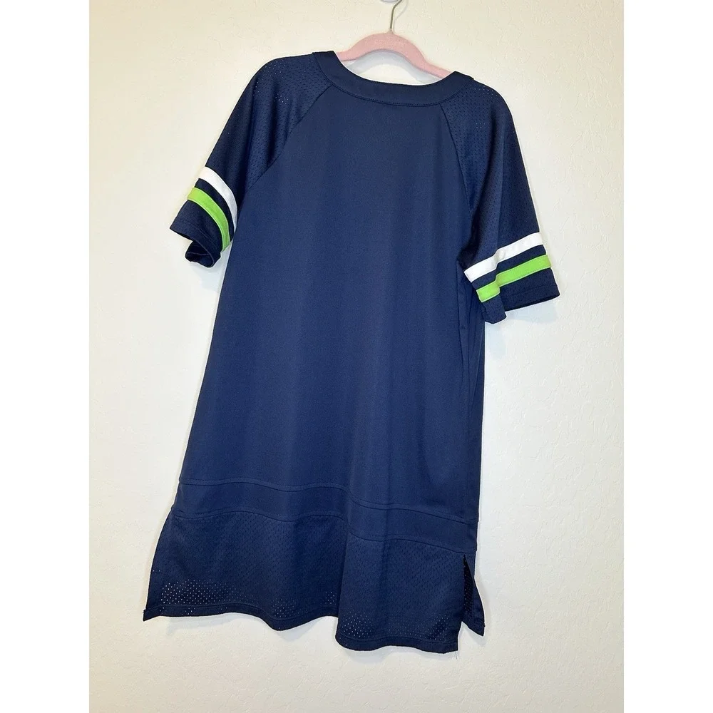 Womens NFL Team Apparel Seattle Seahawks Drawstring V Neck Mesh Jersey Shirt M - Picture 5 of 12